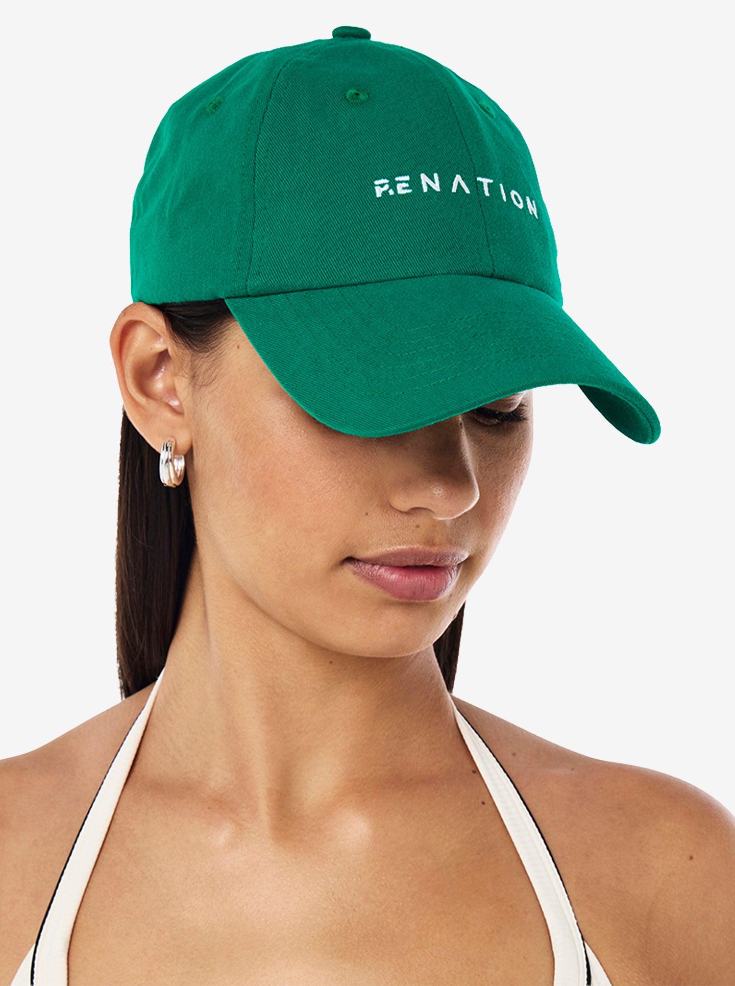 Shift Cap in College Green & Optic White