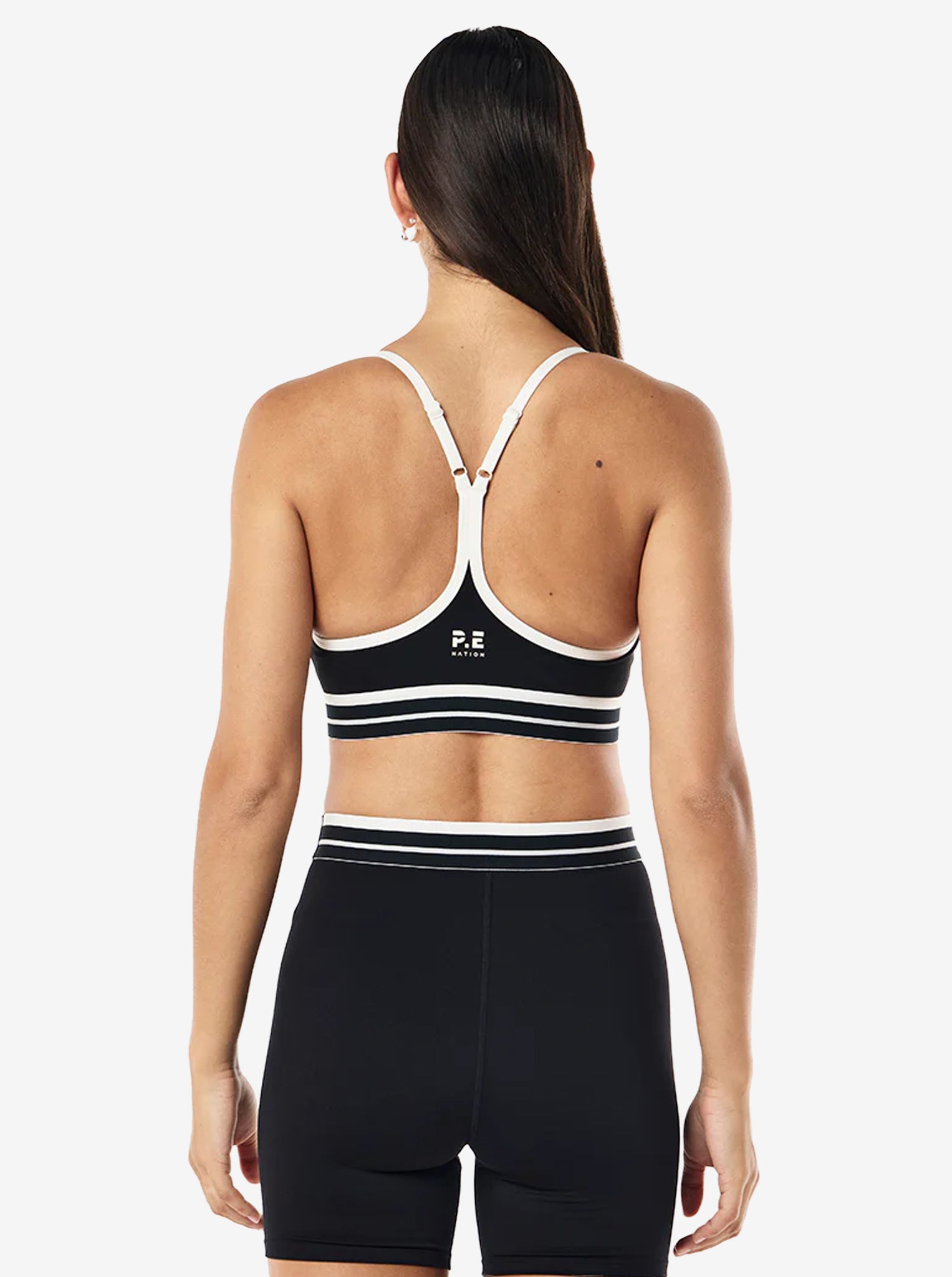 Advantage Sports Bra in Black & Whisper White