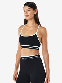 Advantage Sports Bra in Black & Whisper White