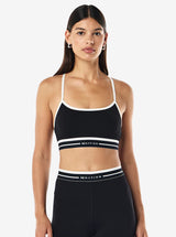 Advantage Sports Bra in Black & Whisper White
