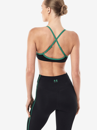 Reveal Sports Bra in Black & Amazon