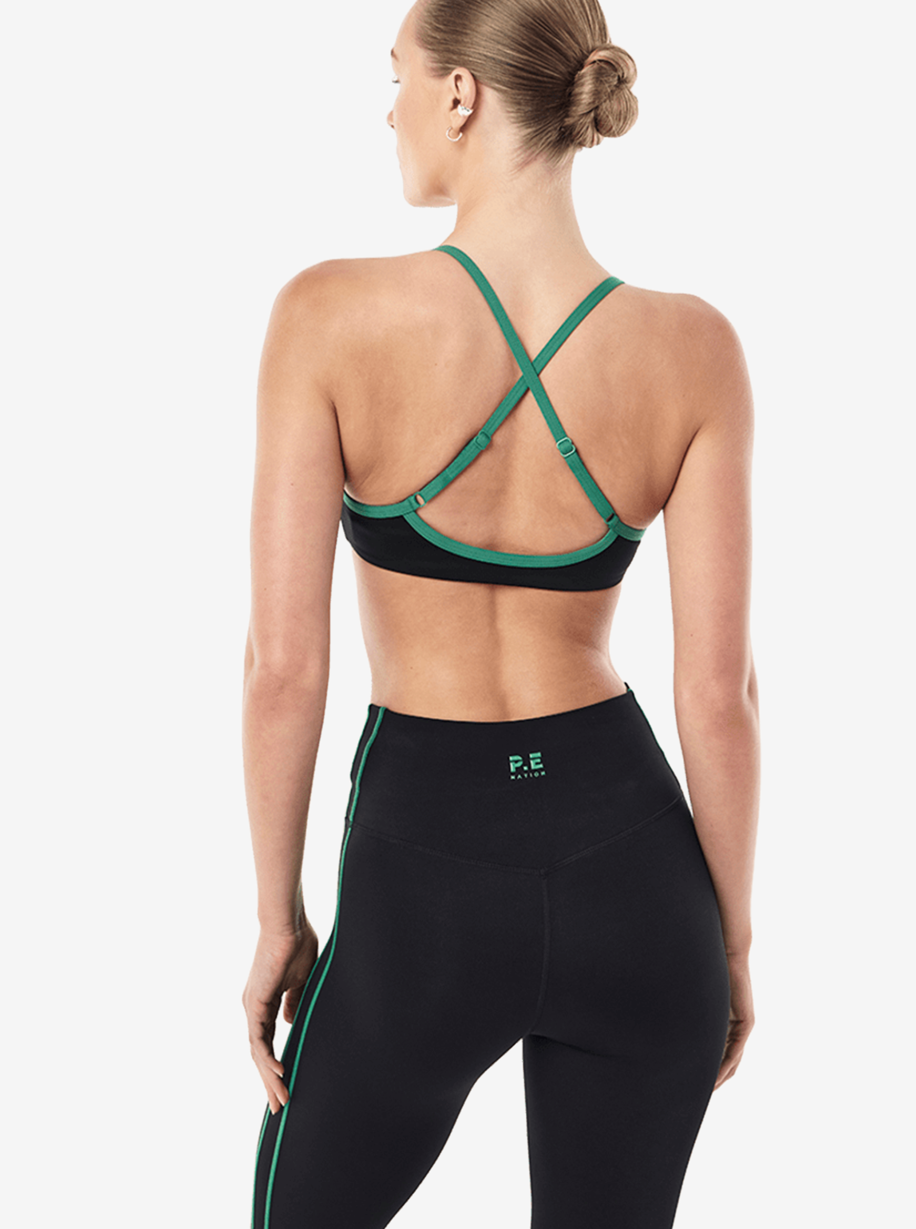 Reveal Sports Bra in Black & Amazon