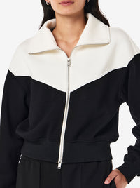 Triumph Jacket in Black & Whisper White