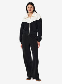 Triumph Jacket in Black & Whisper White