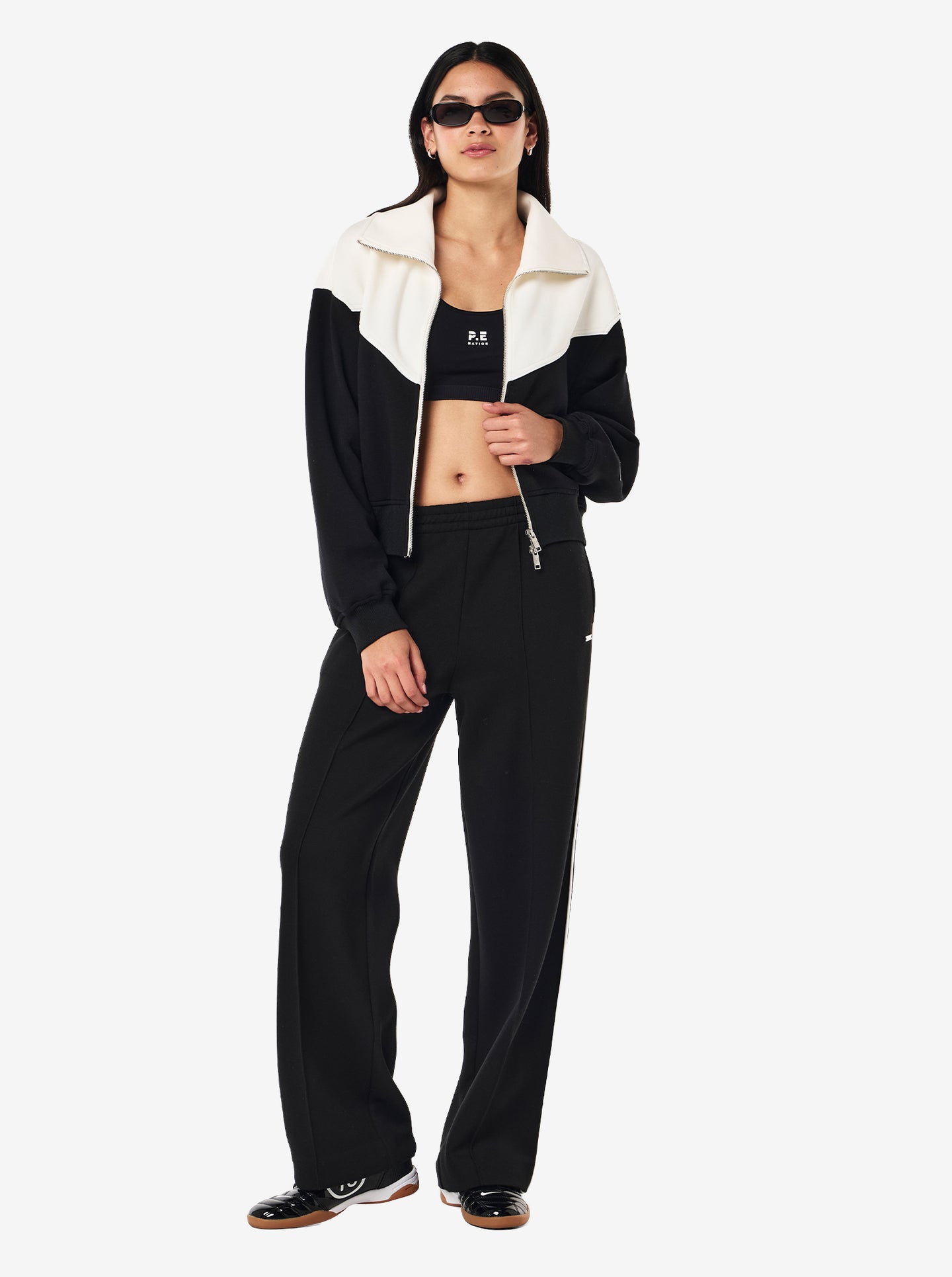 Triumph Jacket in Black & Whisper White