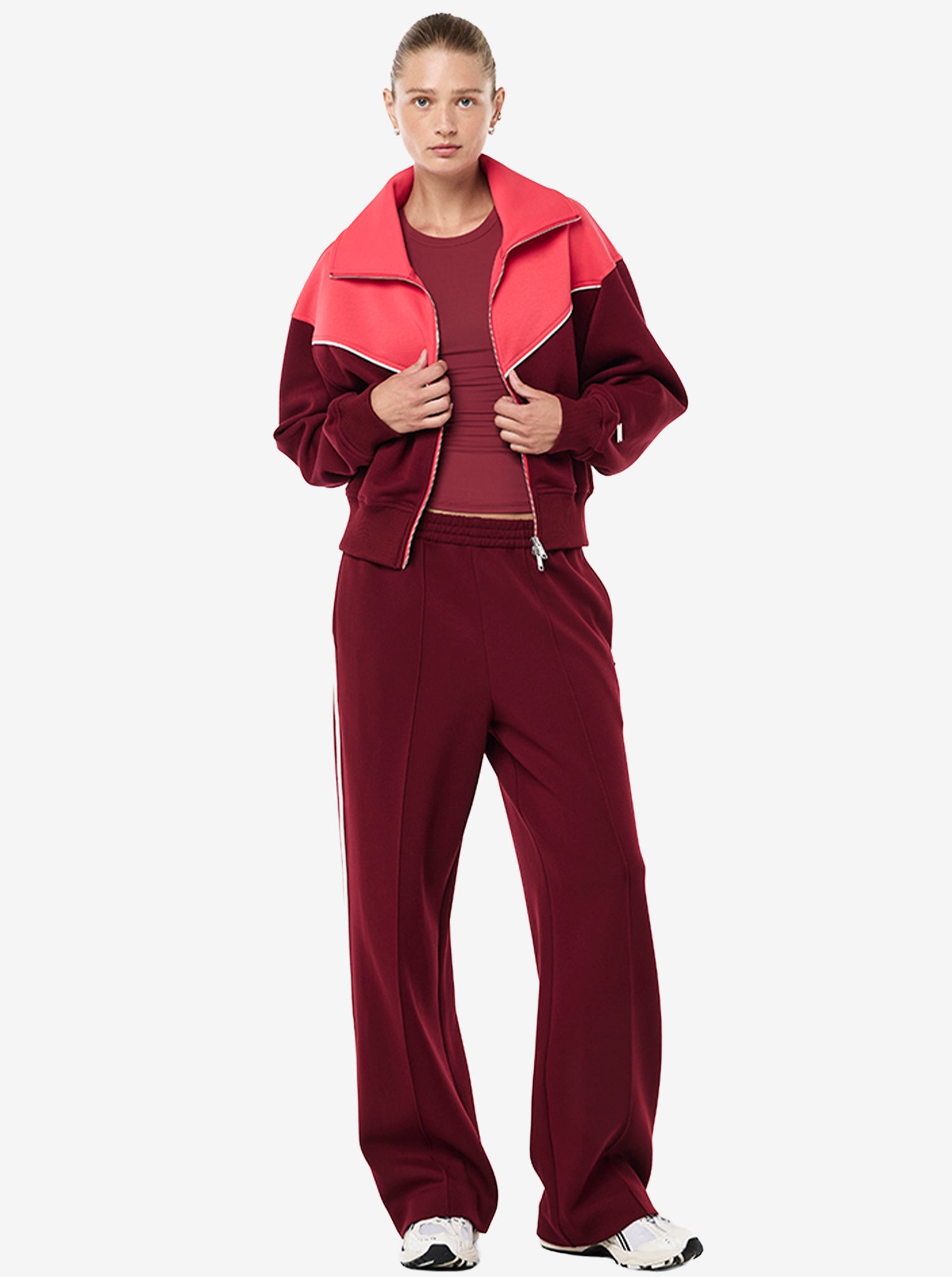 Triumph Jacket in Cabernet & Strawberry