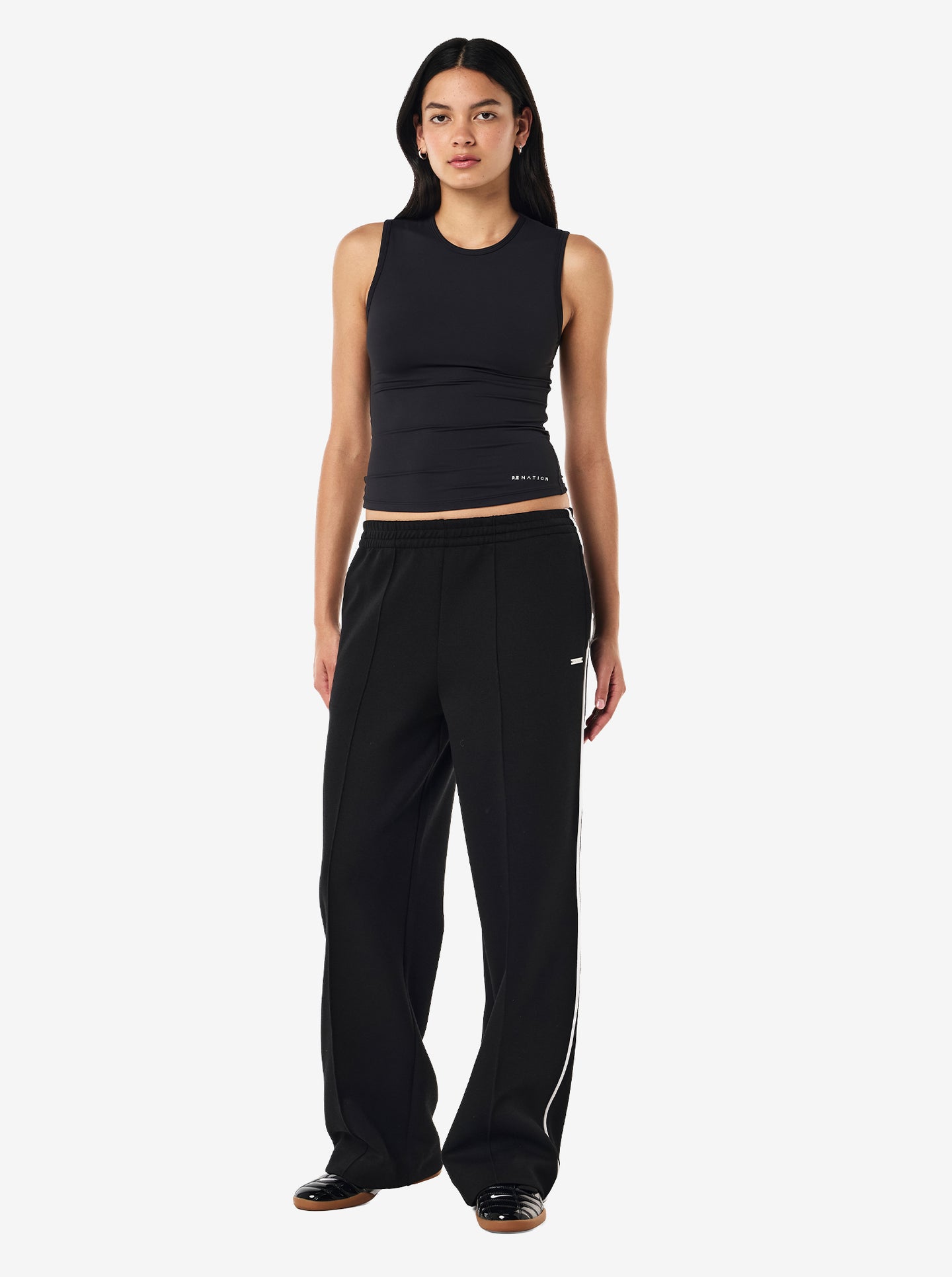 Triumph Pant in Black & Optic White