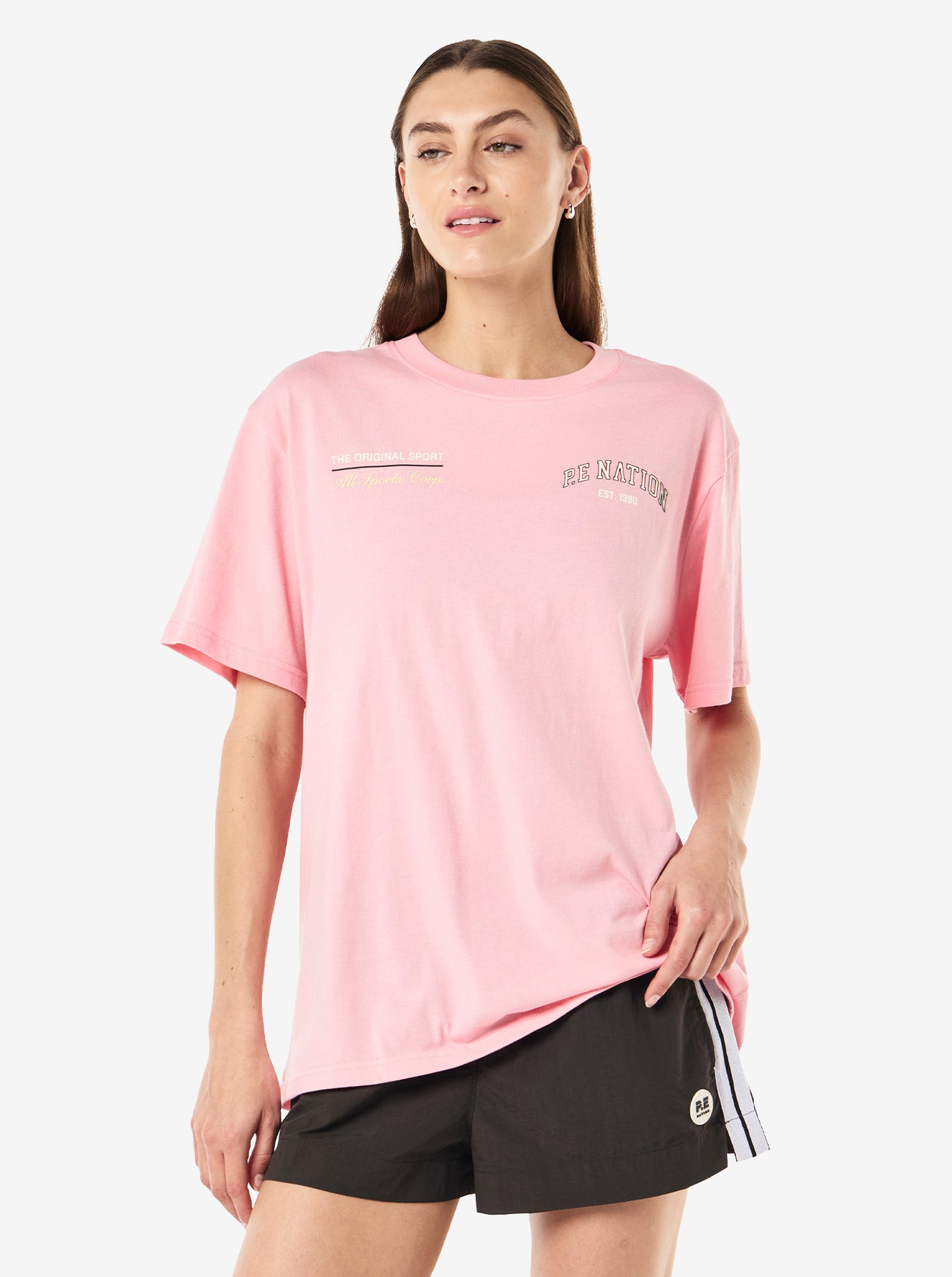Base Tee in Candy Pink