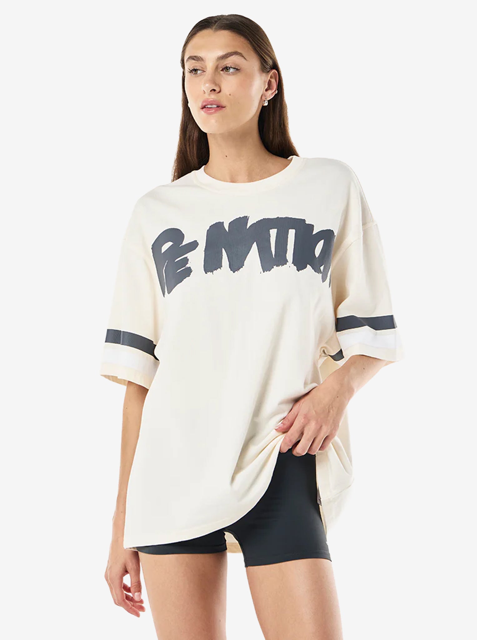Frontline Oversize Tee in Whisper White