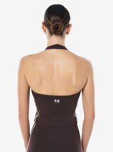 Radar Halter Tank in Coffee & Whisper White