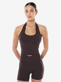 Radar Halter Tank in Coffee & Whisper White