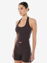 Radar Halter Tank in Coffee & Whisper White