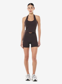 Radar Halter Tank in Coffee & Whisper White