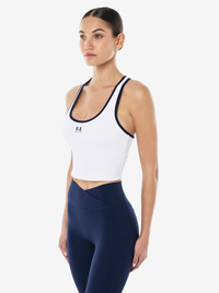 Radar Rib Tank in White & Dark Navy