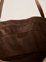 Microsuede Apparel Tote Bag in Espresso