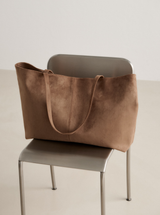 Microsuede Apparel Tote Bag in Espresso