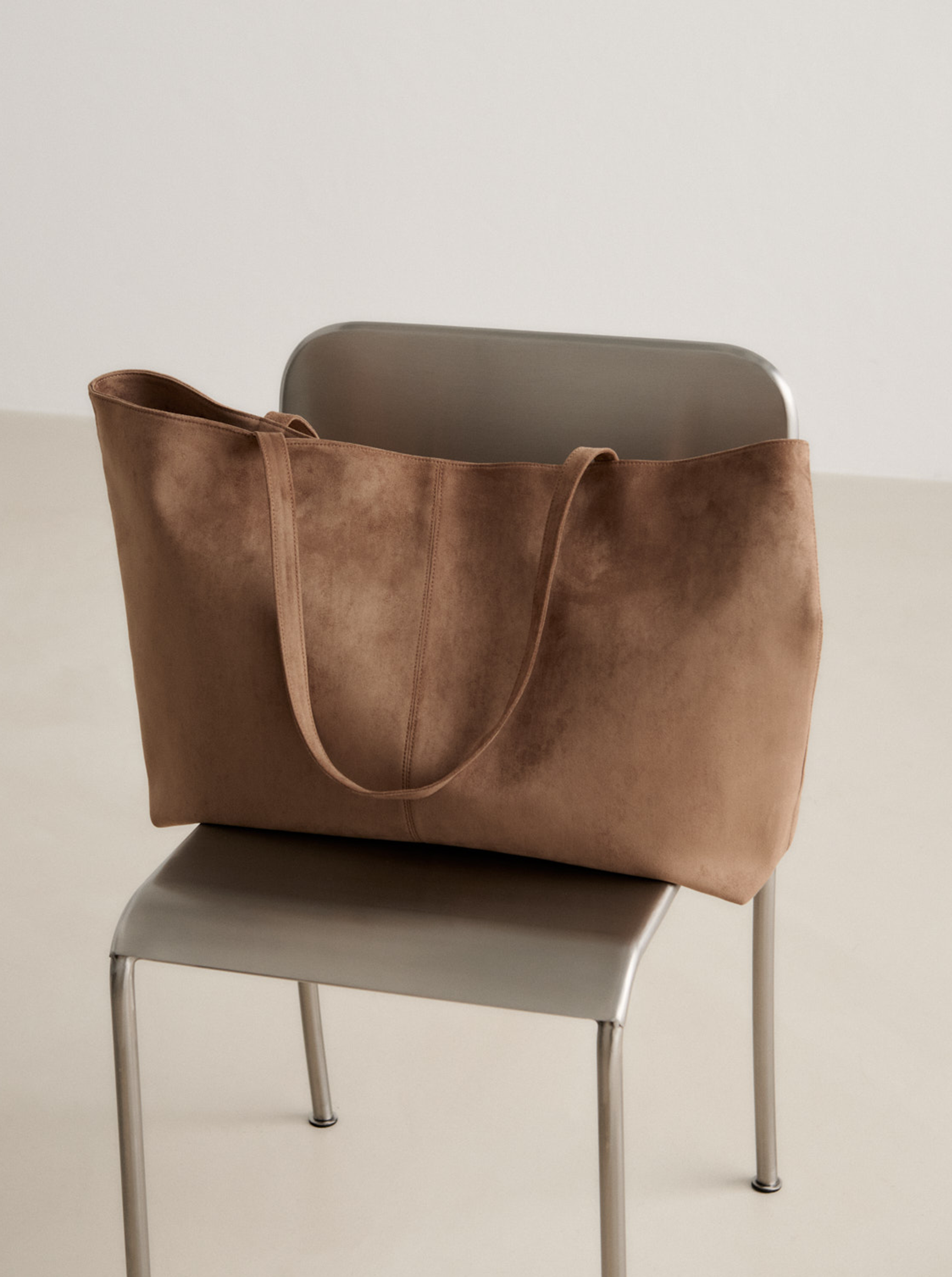 Microsuede Apparel Tote Bag in Espresso