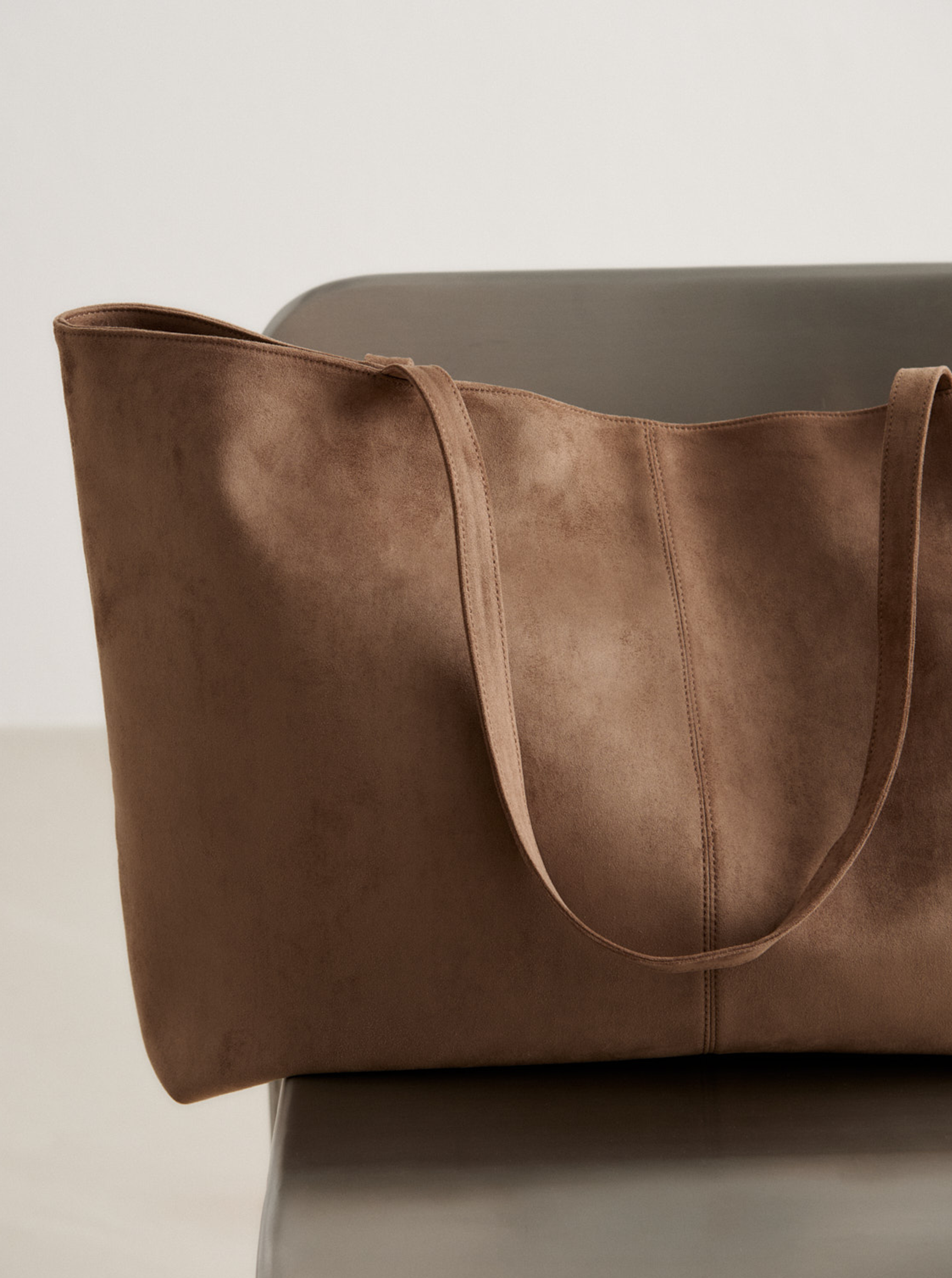 Microsuede Apparel Tote Bag in Espresso