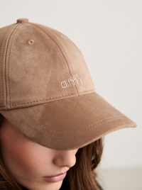Small Logo Suede Cap in Espresso