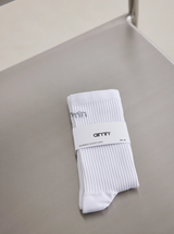 High Running Socks in White