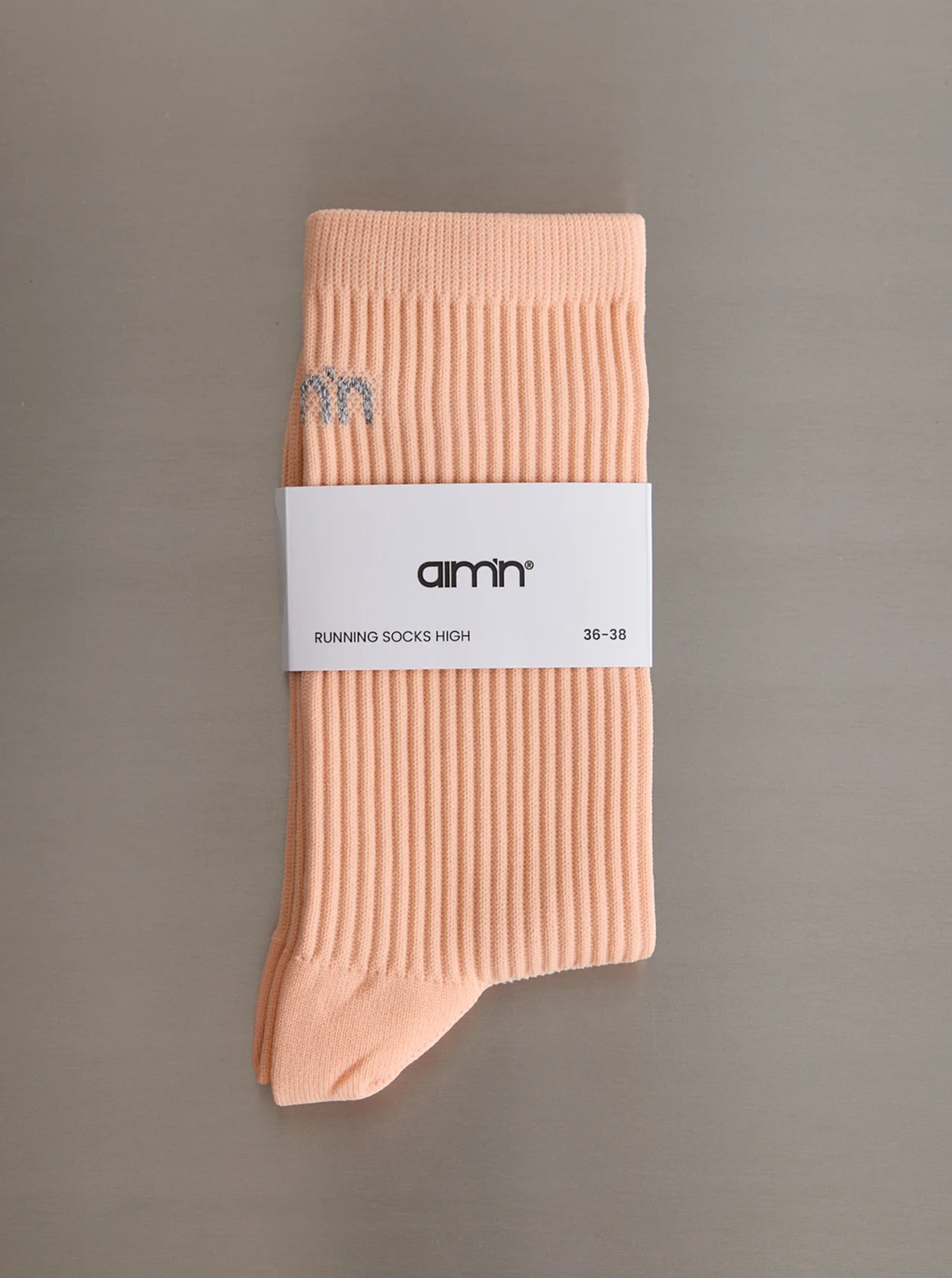High Running Socks in Peach