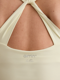Lunar Running Singlet in Lemon White