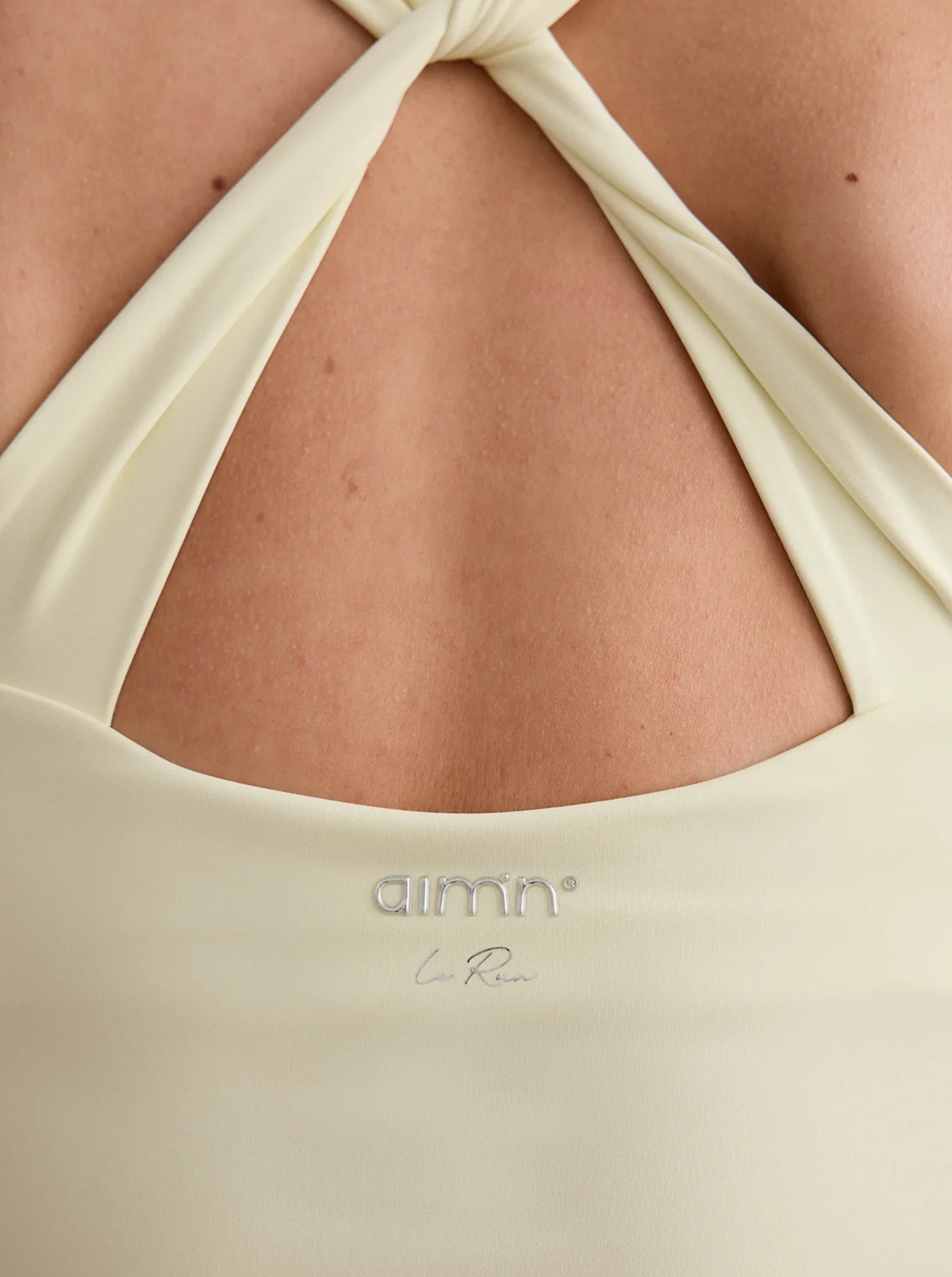 Lunar Running Singlet in Lemon White