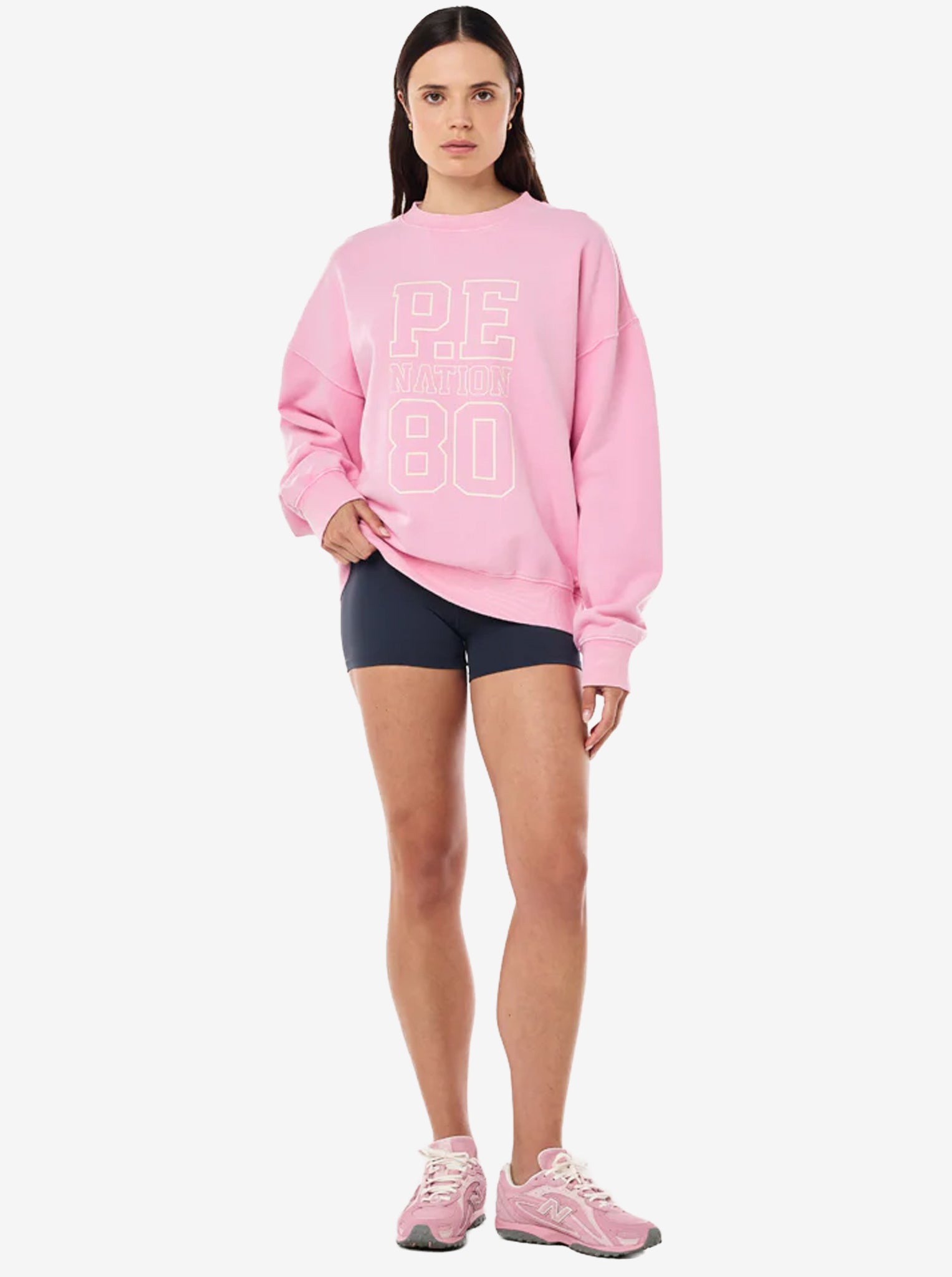 Elysian sweat in Washed Prism Pink