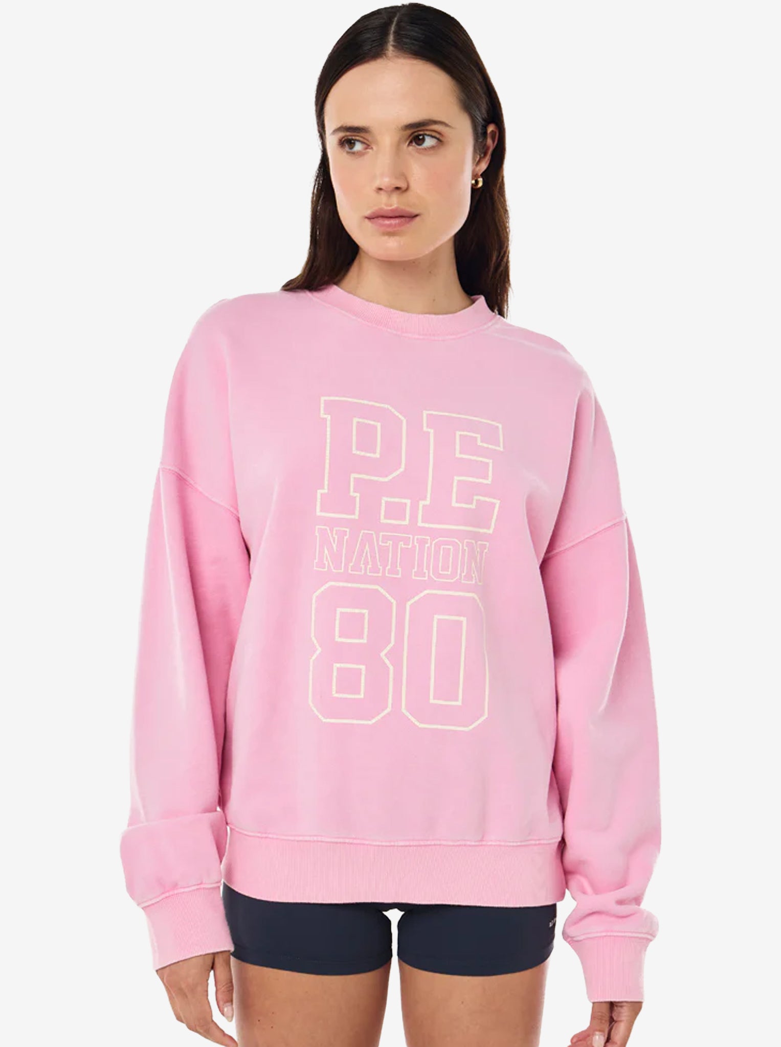 Elysian sweat in Washed Prism Pink