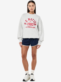 Backspin Sweat in Grey Marle