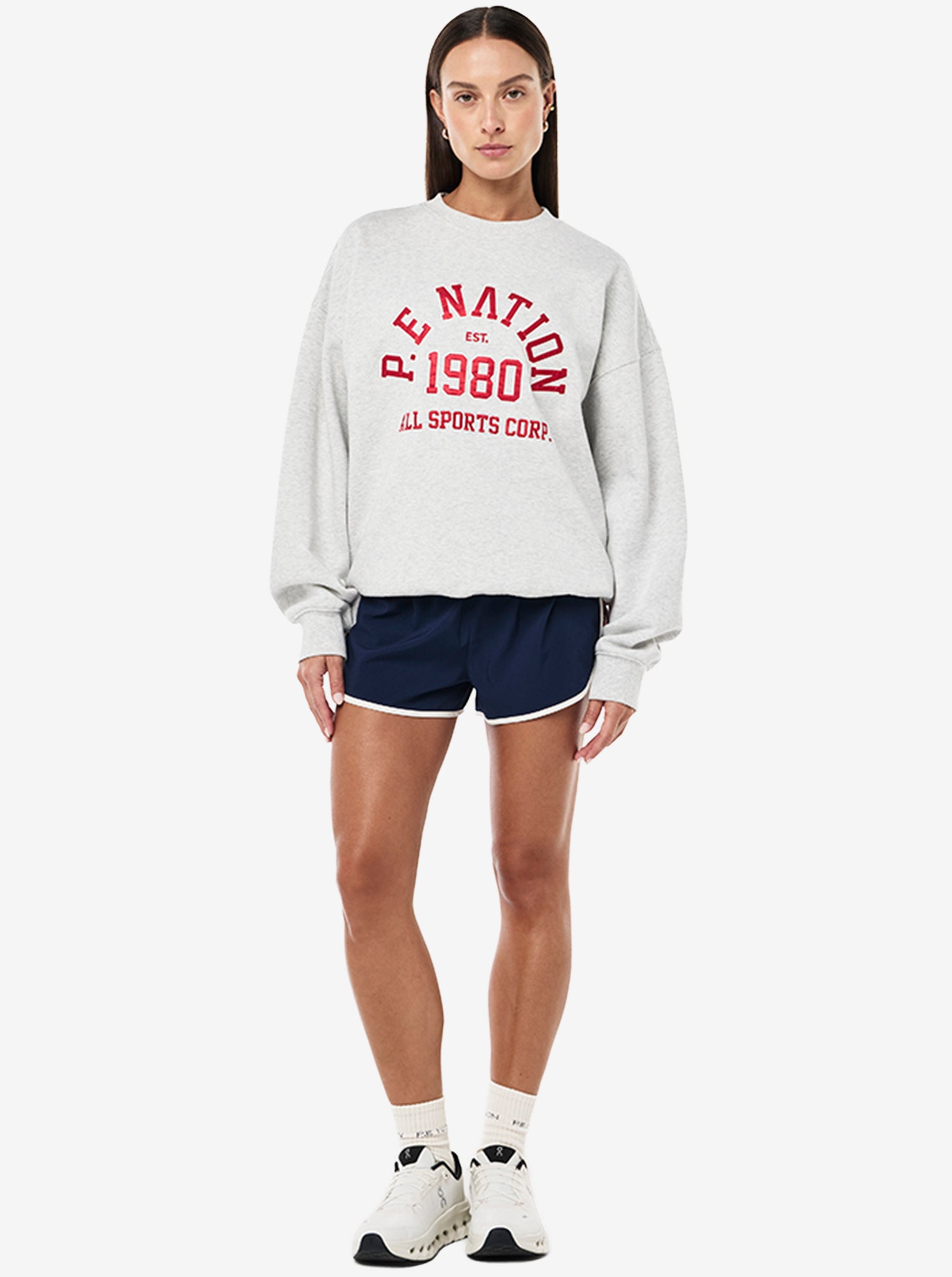 Backspin Sweat in Grey Marle
