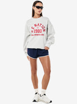 Backspin Sweat in Grey Marle