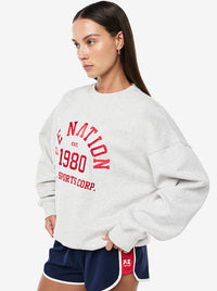 Backspin Sweat in Grey Marle
