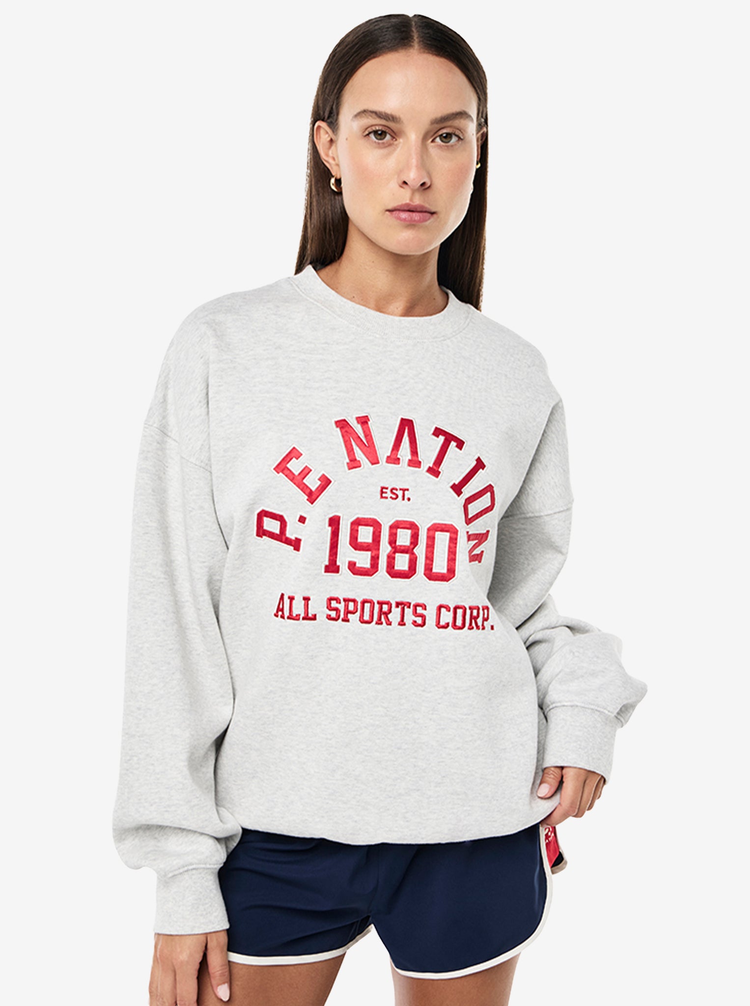 Backspin Sweat in Grey Marle