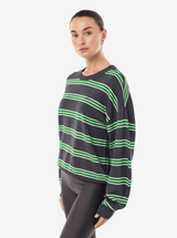 Retreat Stripe Sweater in Iron Stripe