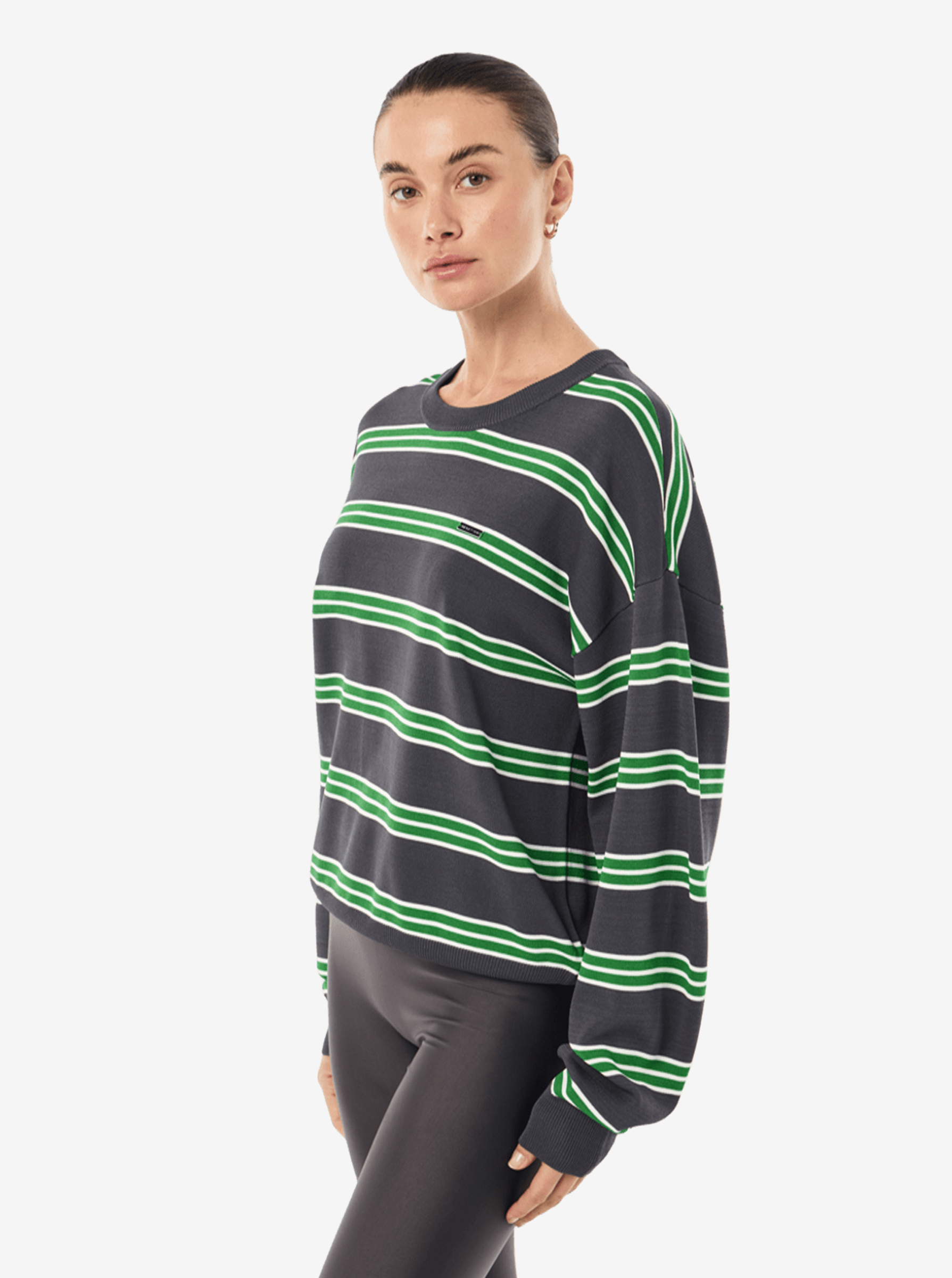 Retreat Stripe Sweater in Iron Stripe