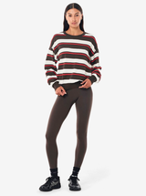 Retreat Stripe Sweater in Dark Olive Stripe