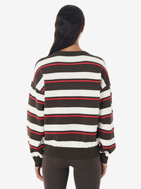 Retreat Stripe Sweater in Dark Olive Stripe