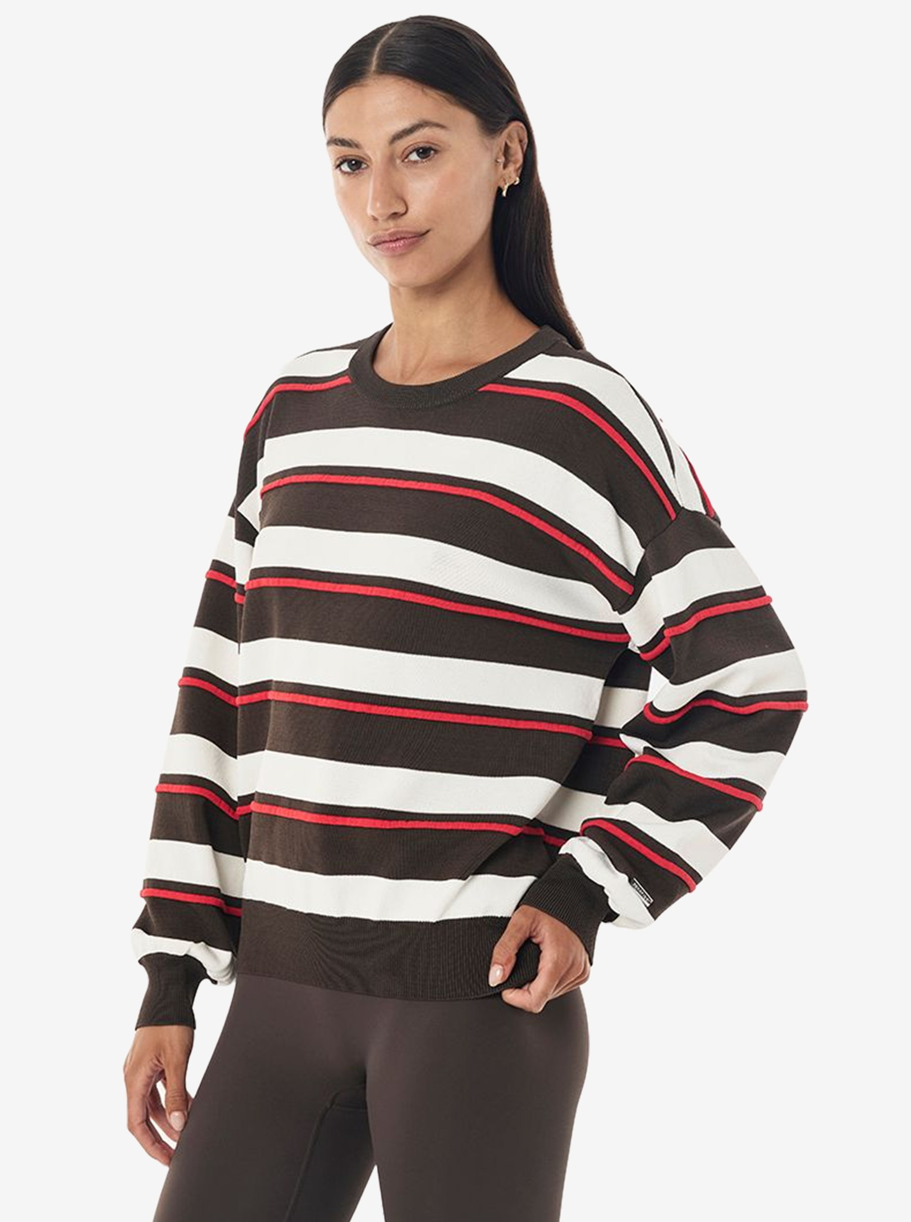 Retreat Stripe Sweater in Dark Olive Stripe