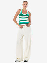 Retreat Stripe Knit Tank in College Green Stripe