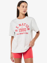 Backspin Tee in Grey Marle