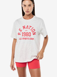 Backspin Tee in Grey Marle