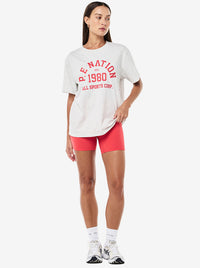 Backspin Tee in Grey Marle