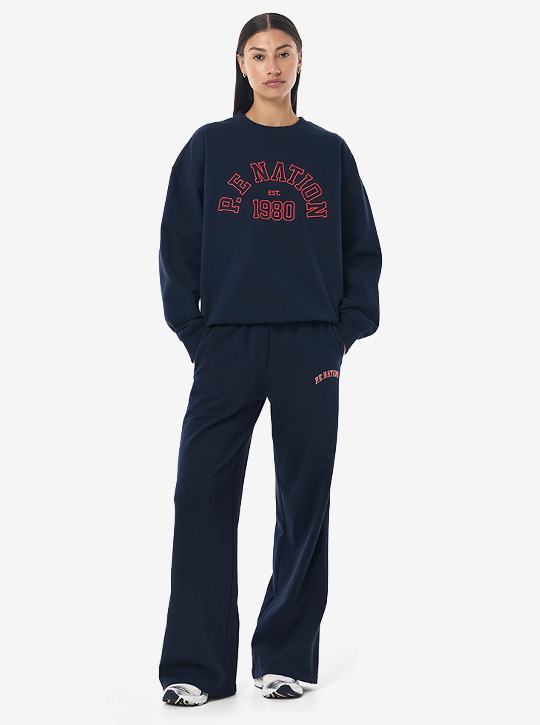 Established Oversized Sweat in Dark Navy