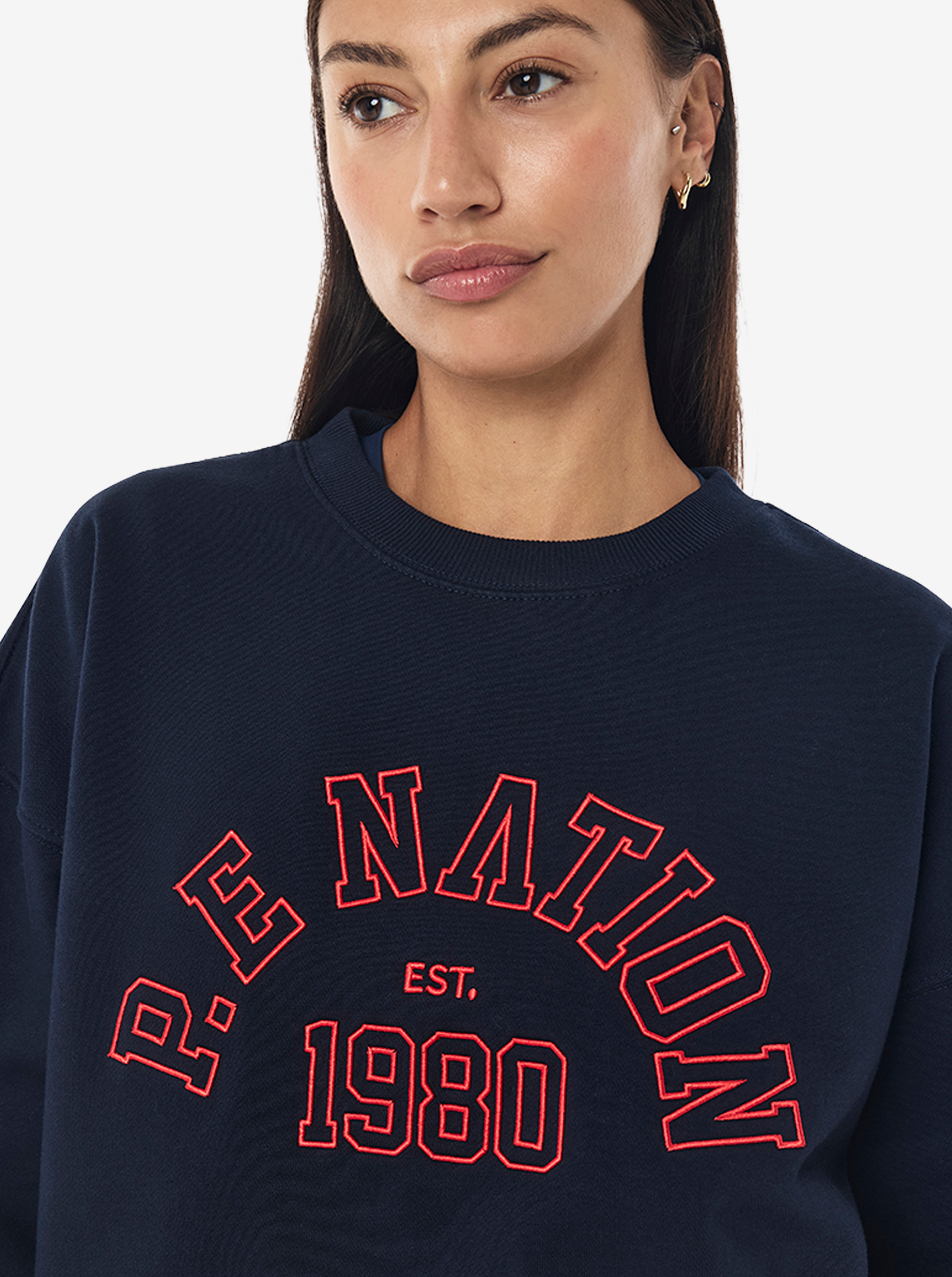 Established Oversized Sweat in Dark Navy