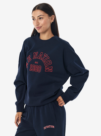 Established Oversized Sweat in Dark Navy