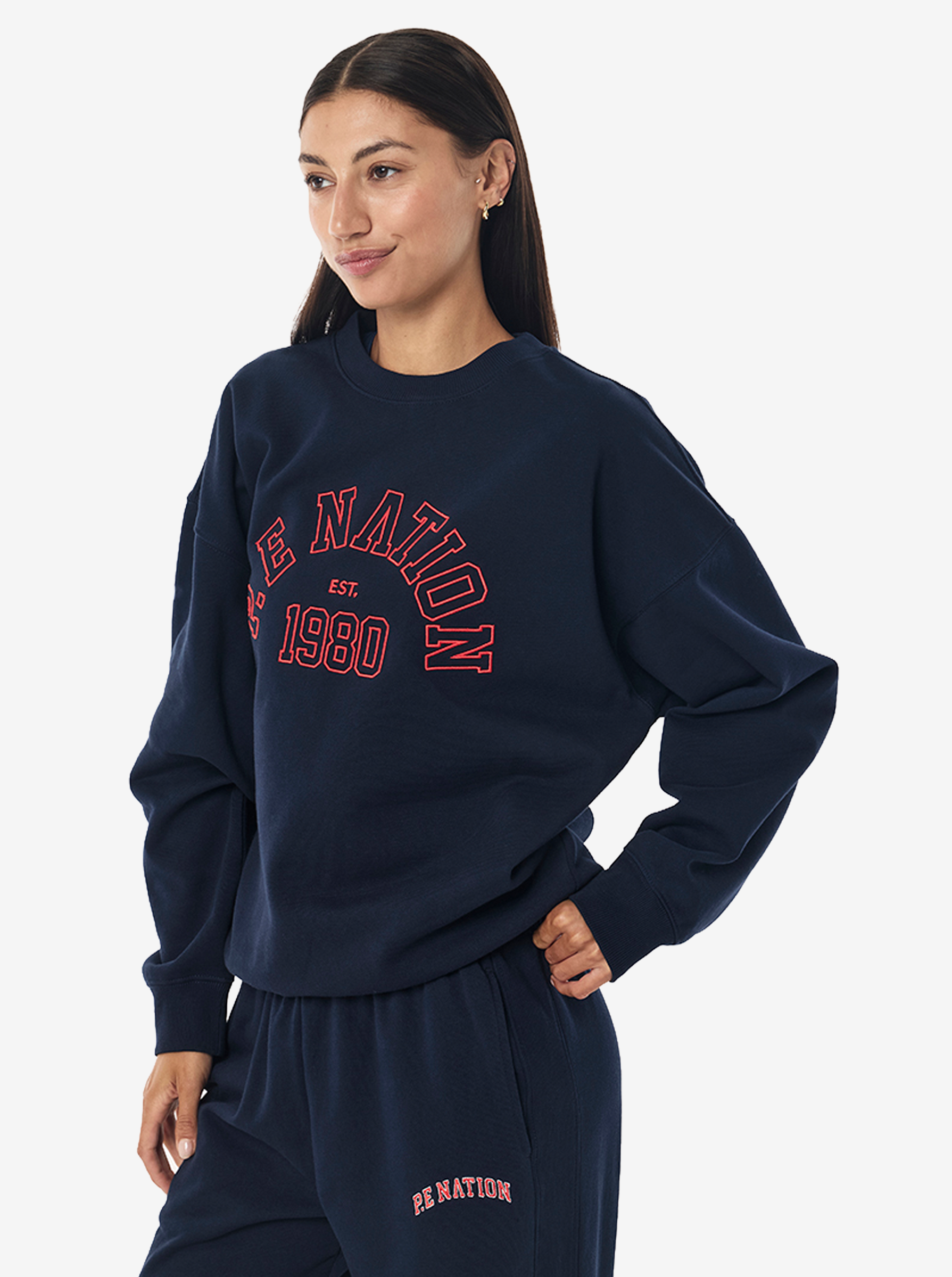 Established Oversized Sweat in Dark Navy