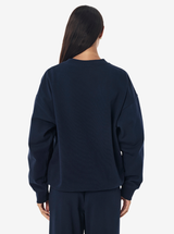 Established Oversized Sweat in Dark Navy