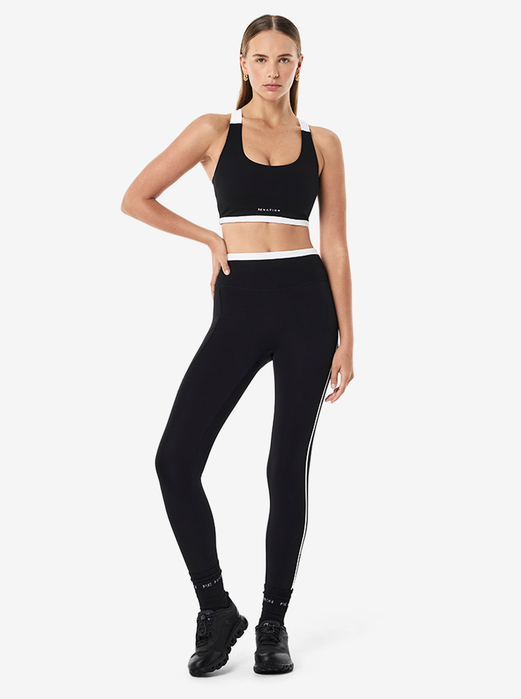 Rapid Full Length Legging in Black & White