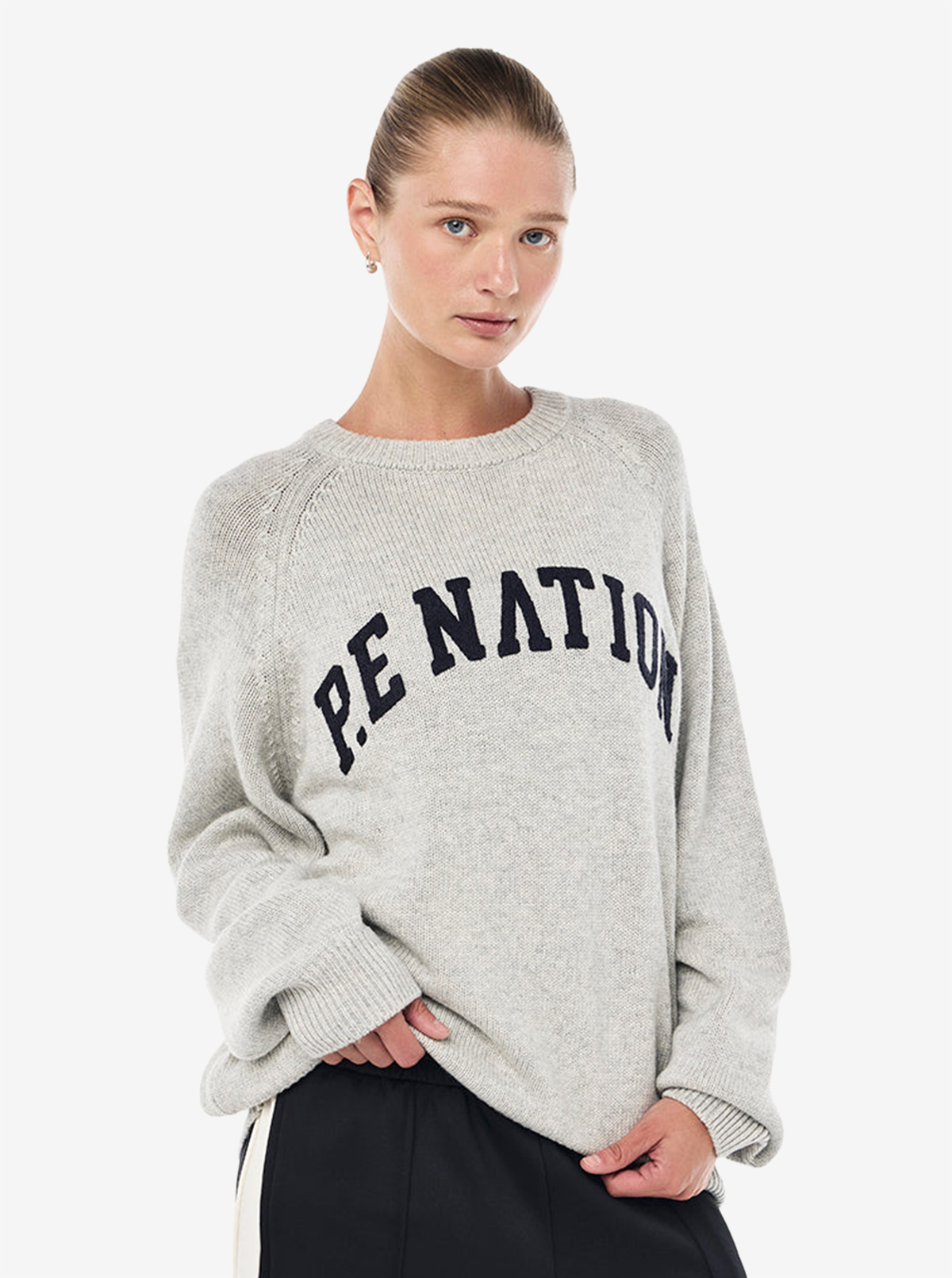 Legacy Knit Crew in Grey Marle